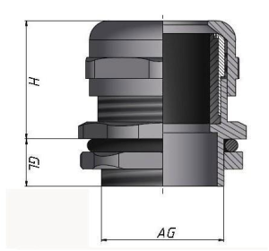 尼龙防水接头德制螺纹PG型