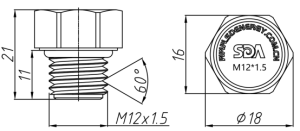 SD-M12*1.5-11 防爆阀 （螺纹式）