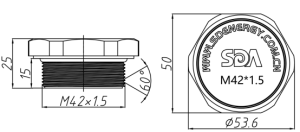 SD-M42*1.5-15 防爆阀 （螺纹式）