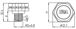 SD-M5*0.8-6透气阀（螺纹式）