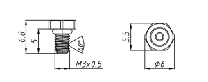 SD-M3X0.5-5透气阀（螺纹式）