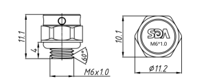 SD-M6X1.0-4透气阀（螺纹式）