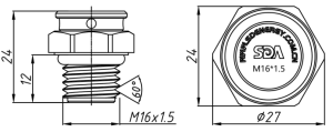 SD-M16X1.5-12透气阀（螺纹式）