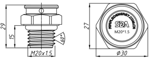SD-M20X1.5-15透气阀（螺纹式）